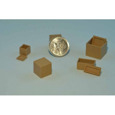 Miniature Transport Crate with smooth surface - 1/64 Scale ("S" Gauge)